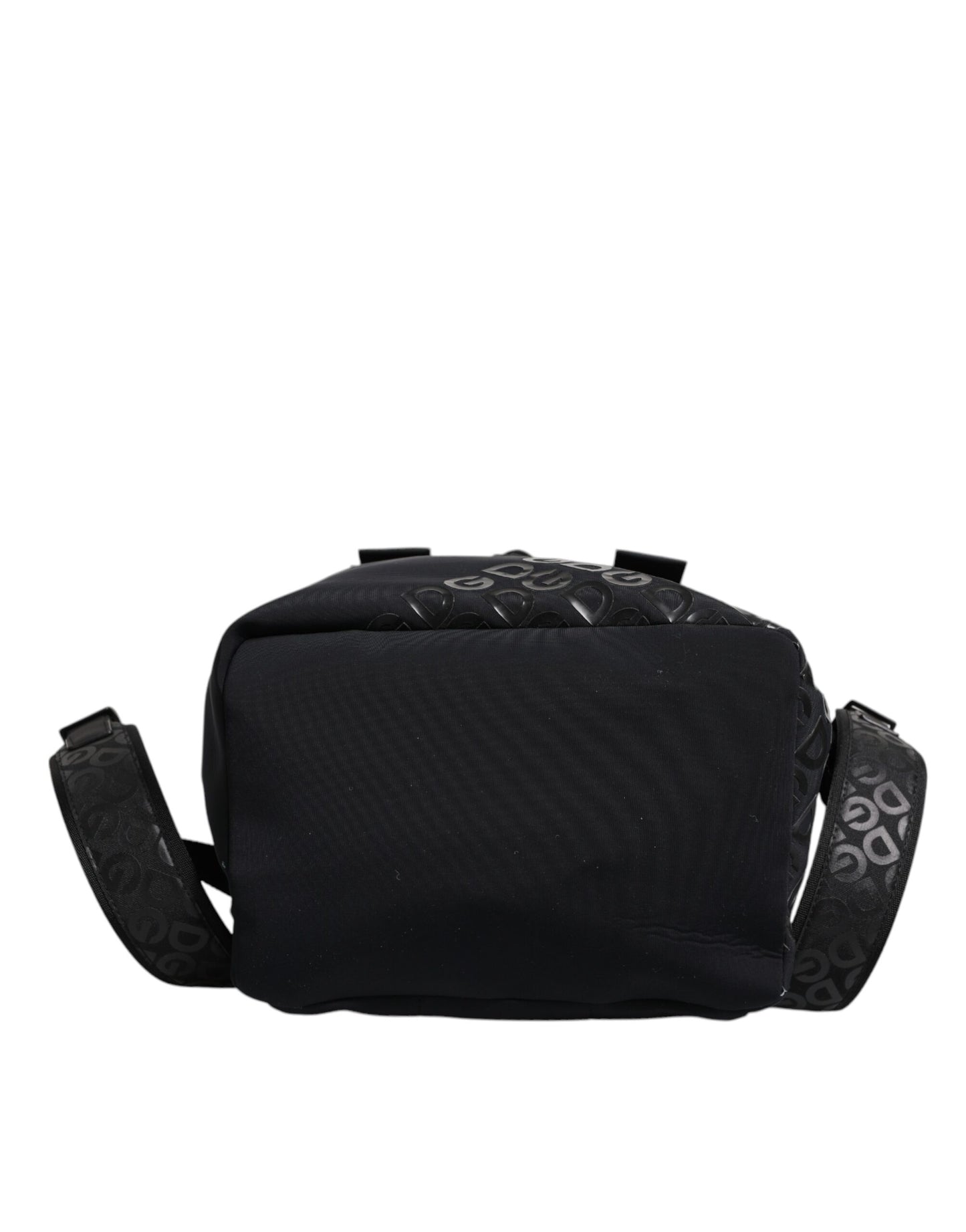 Dolce & Gabbana Schwarzer Neopren Nylon DG Logo Schulrucksack Tasche