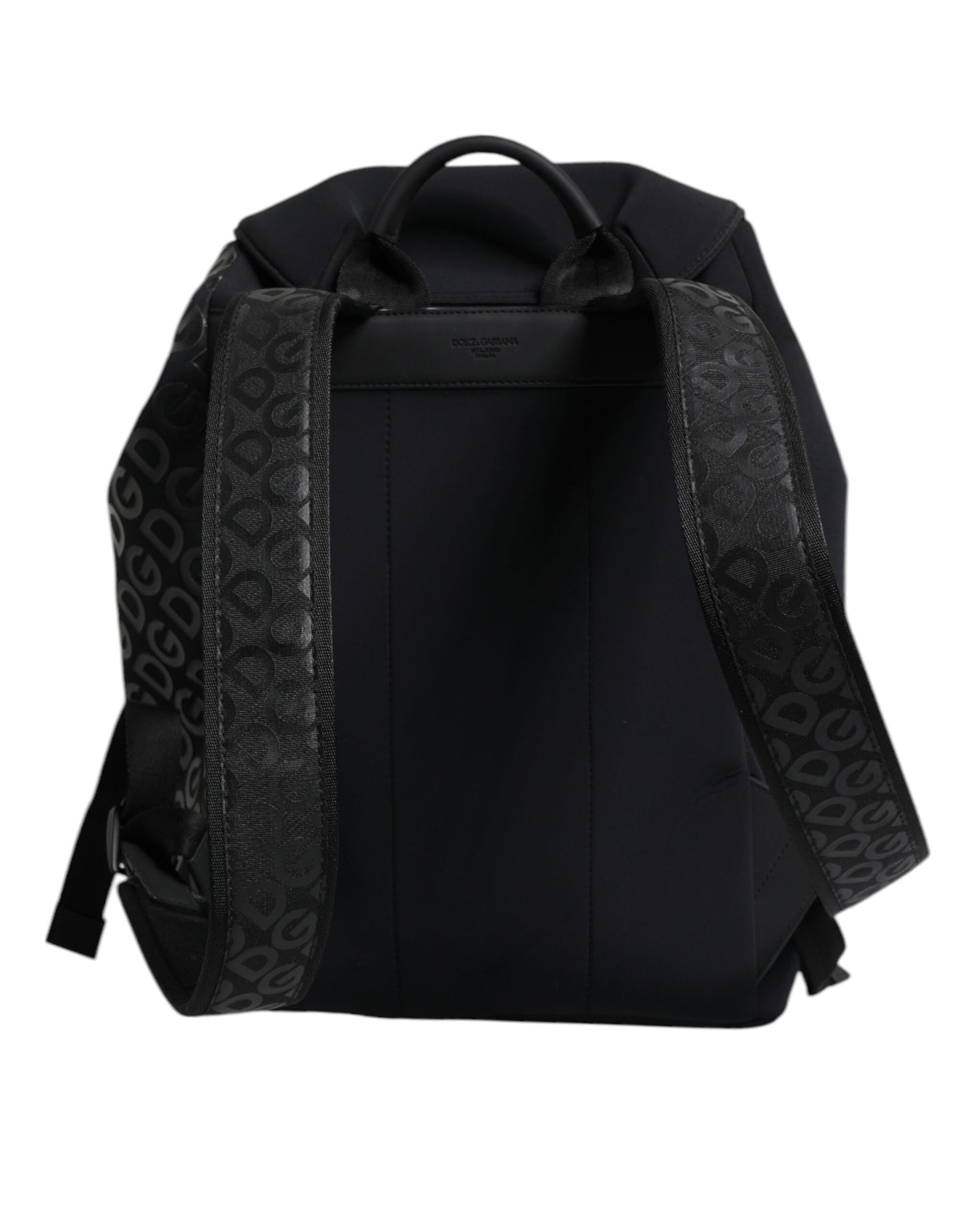 Dolce & Gabbana Schwarzer Neopren Nylon DG Logo Schulrucksack Tasche