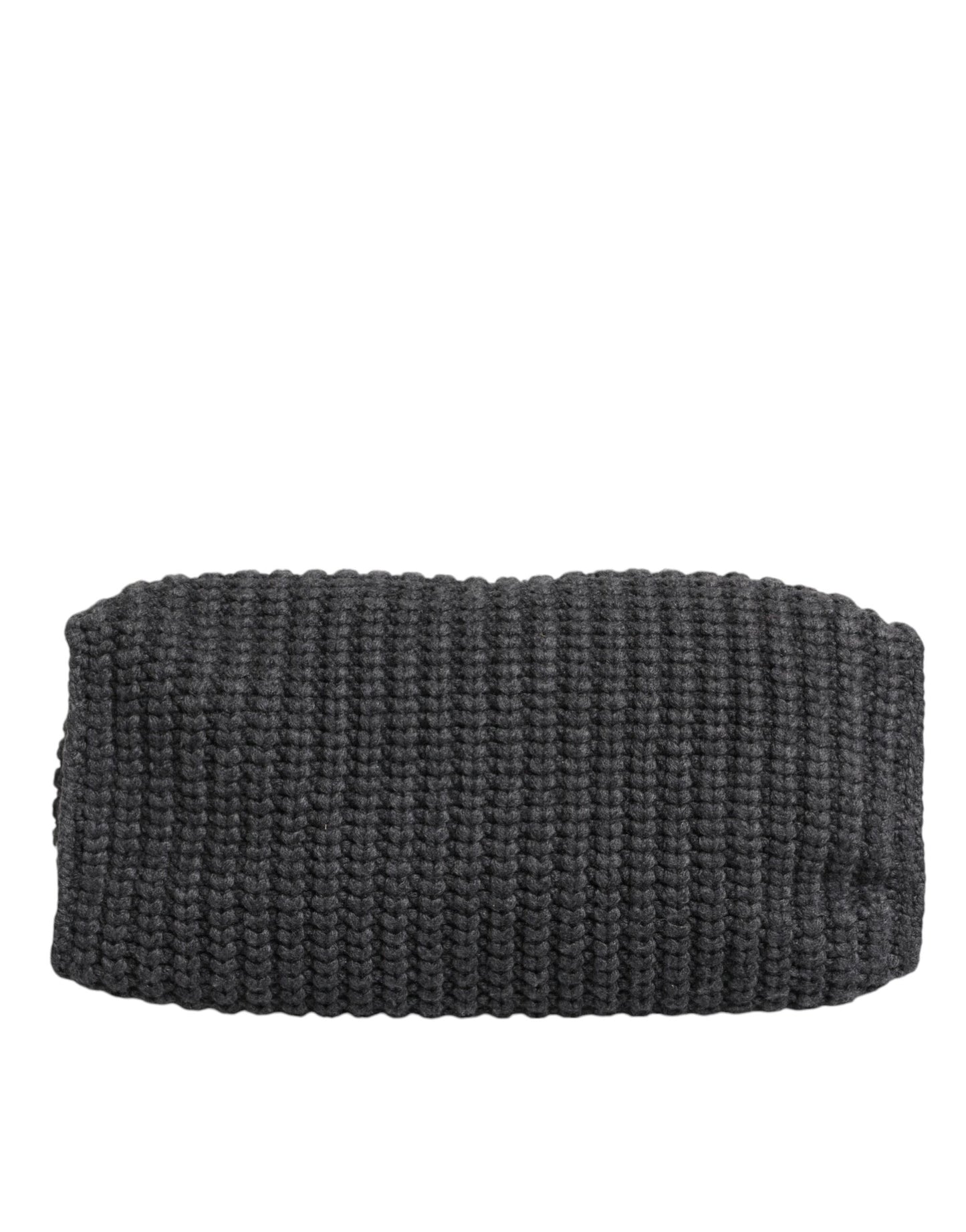 Dolce & Gabbana Schwarze, große, gestrickte Häkel-Schulter-Shopper DG Logo Tasche