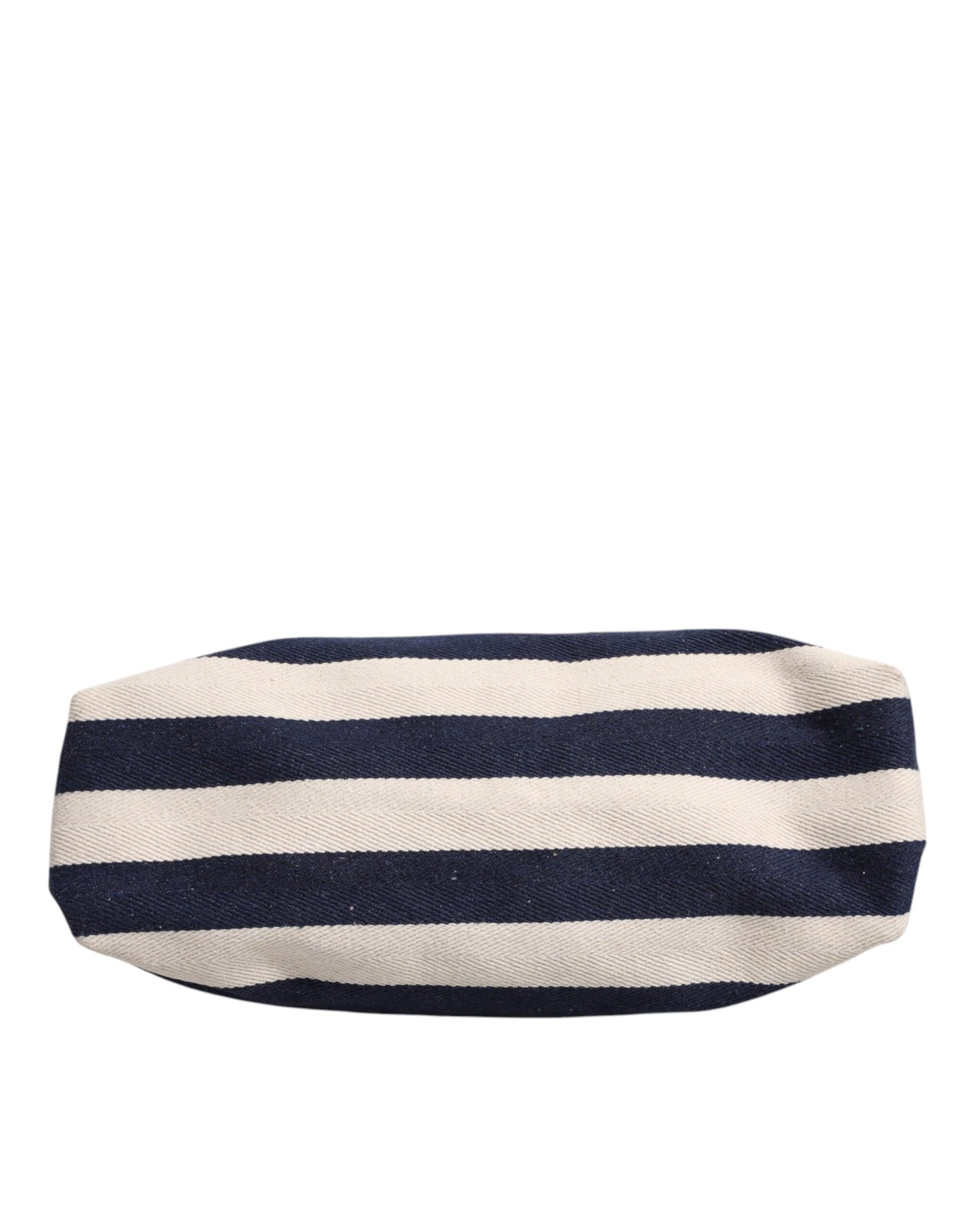 Dolce & Gabbana Blau-Weiß-Streifen Logo-Plakette Tote Bag