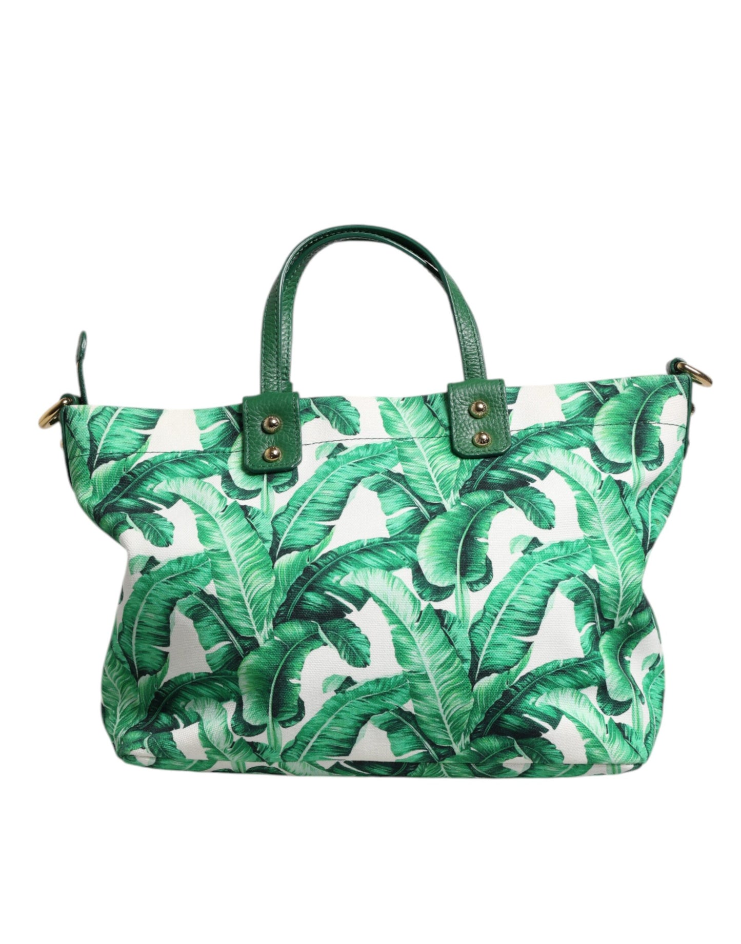 Dolce & Gabbana Grüne Canvas Botanical Garden Frauen Tragetasche