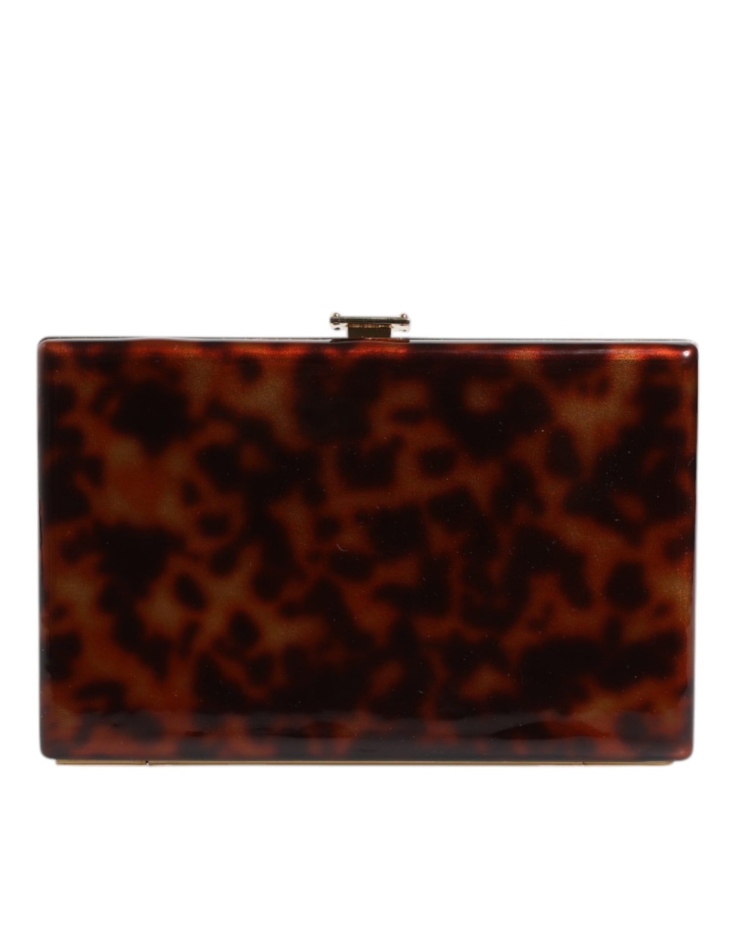 Dolce & Gabbana Braune Leder Clutch Abend Crossbody Tasche