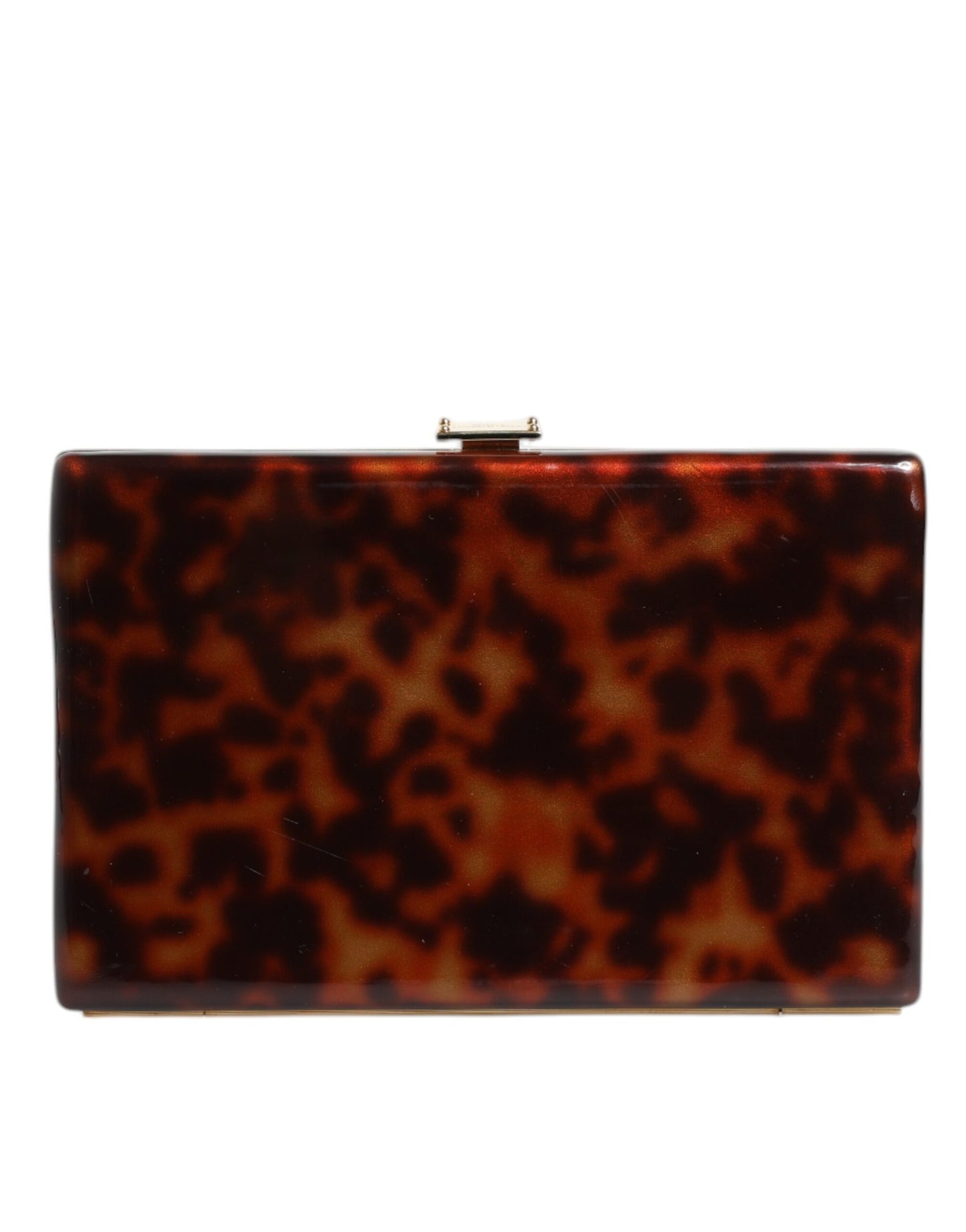 Dolce & Gabbana Braune Leder Clutch Abend Crossbody Tasche