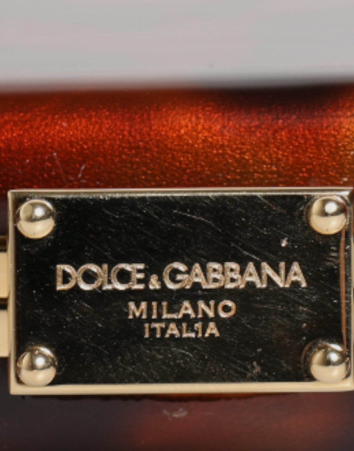 Dolce & Gabbana Braune Leder Clutch Abend Crossbody Tasche