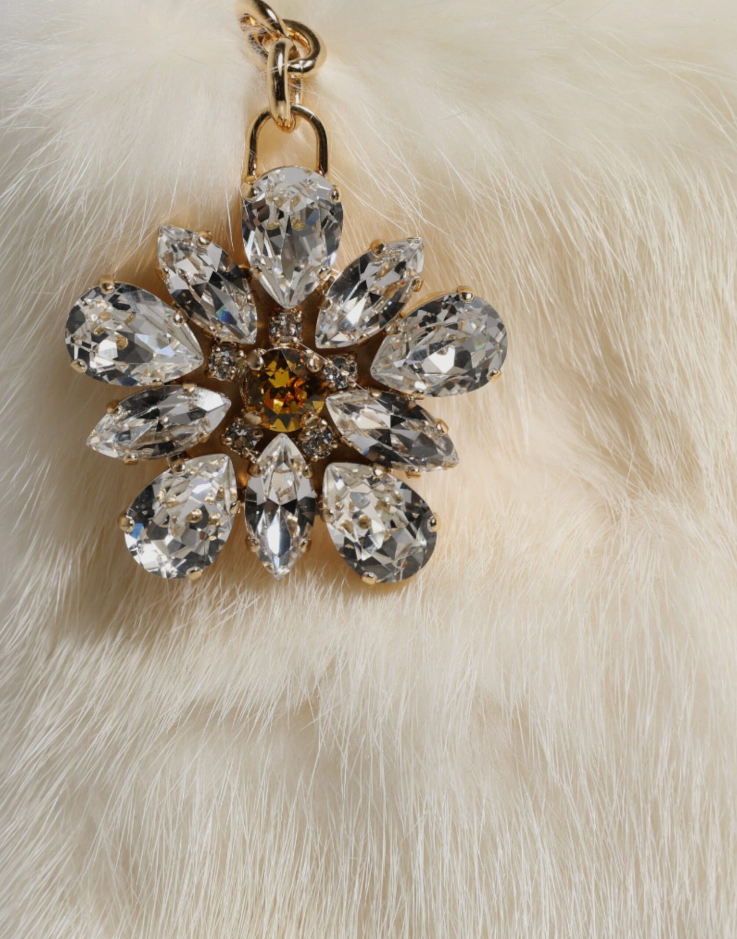 Dolce & Gabbana Weiße Pelzhandtasche Clutch Purse Pouch Bag