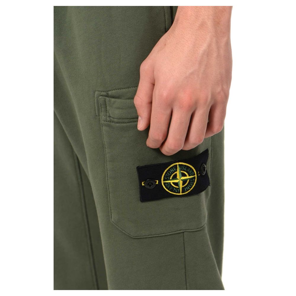 Stone Island Grüne Herren-Jogginghose aus Baumwolle