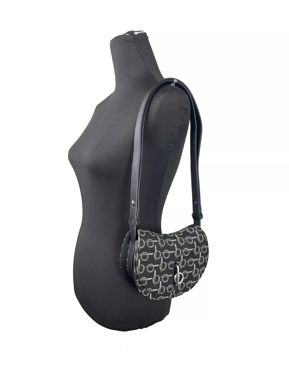 Burberry Mini Schaukelpferd Crossbody Tasche Geldbörse Schwarz