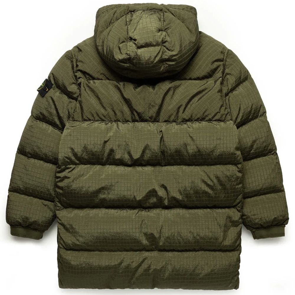 Stone Island Grüner Nylon Herren Parka