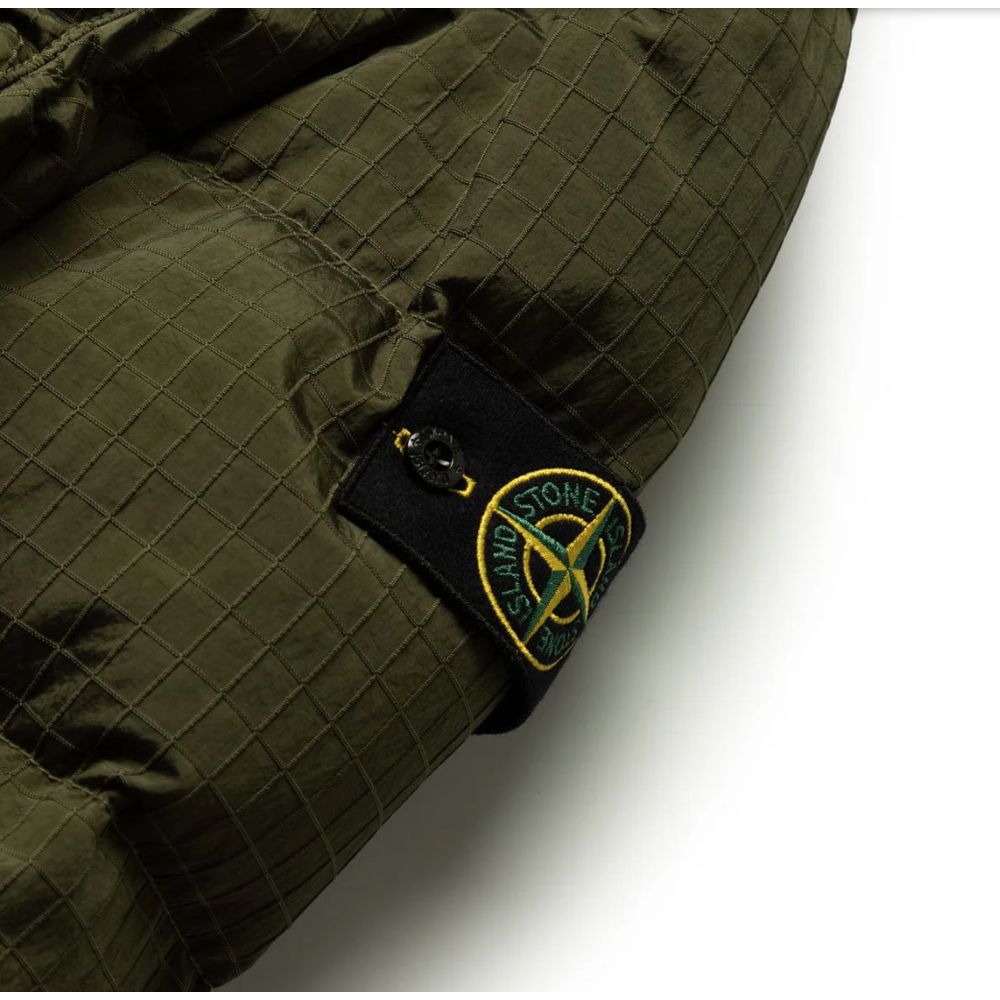 Stone Island Grüner Nylon Herren Parka
