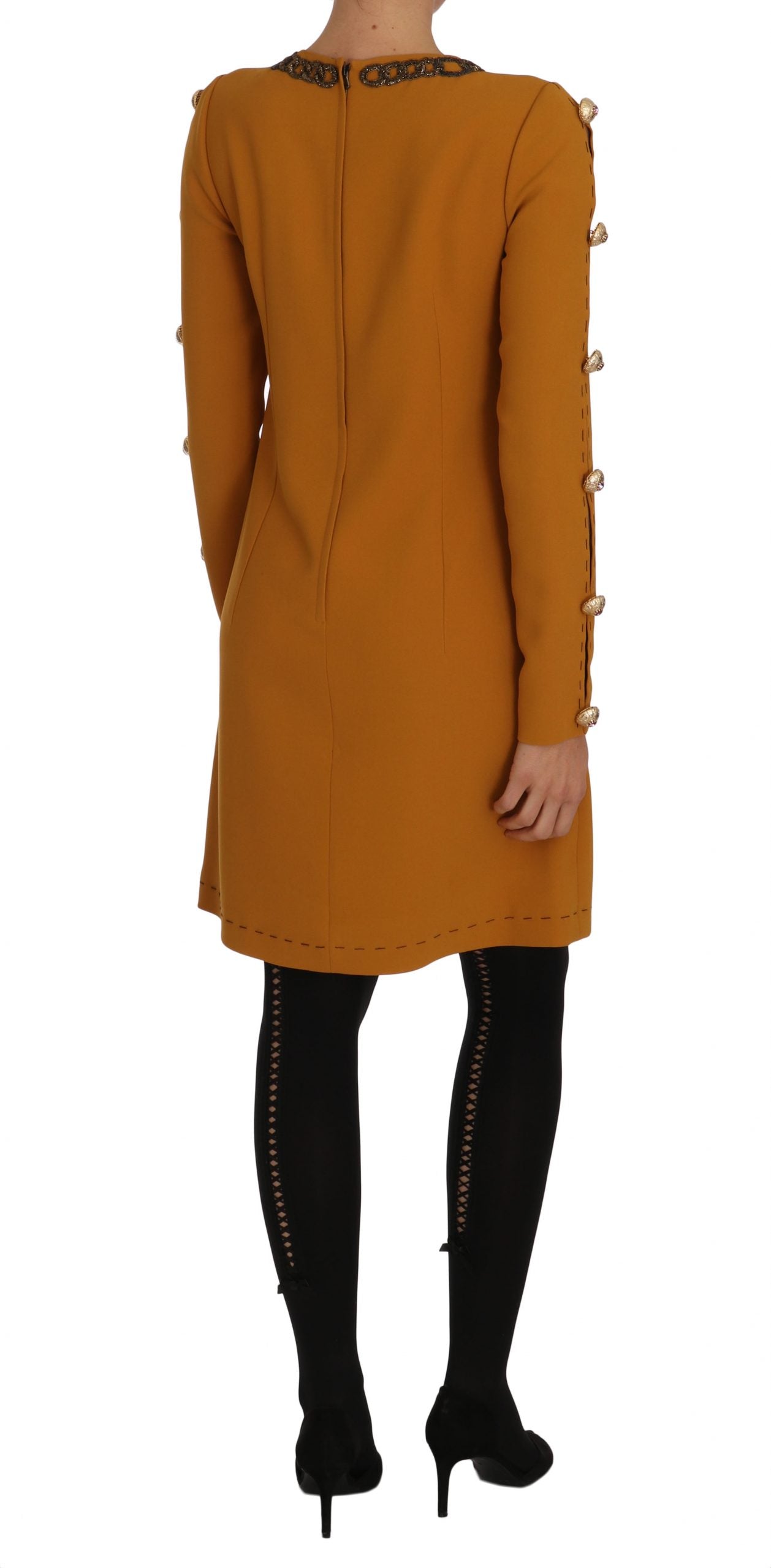 Dolce & Gabbana Braunes Mini-Kleid mit Kristallverzierung