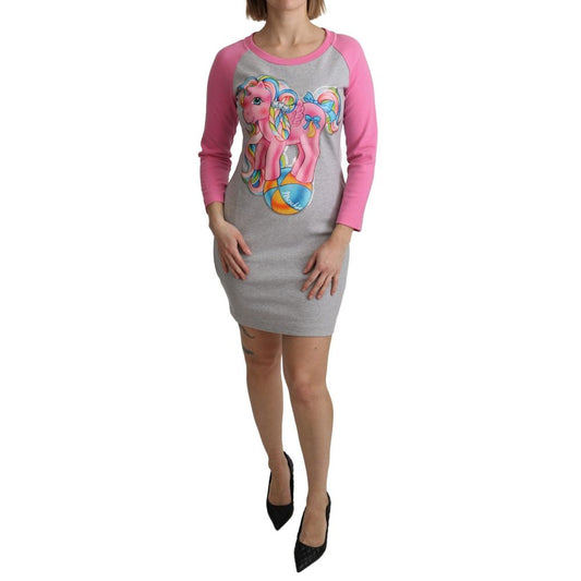Moschino Graues Baumwollkleid