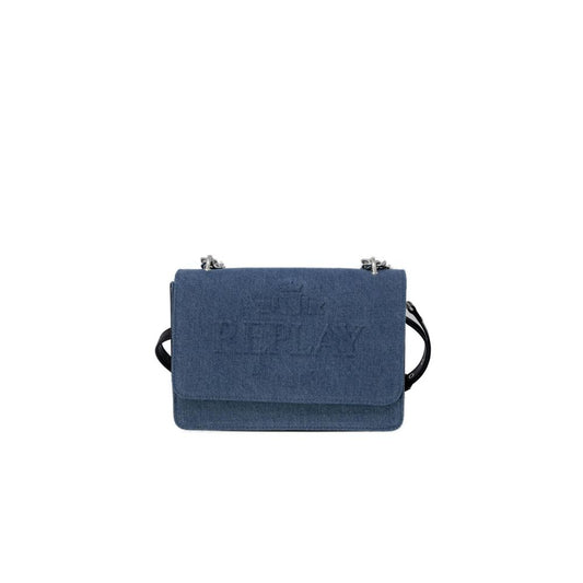 Replay Blaue Polyester-Umhängetasche