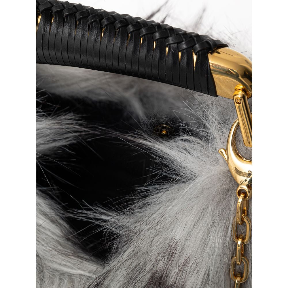 Tom Ford Graue Lederhandtasche