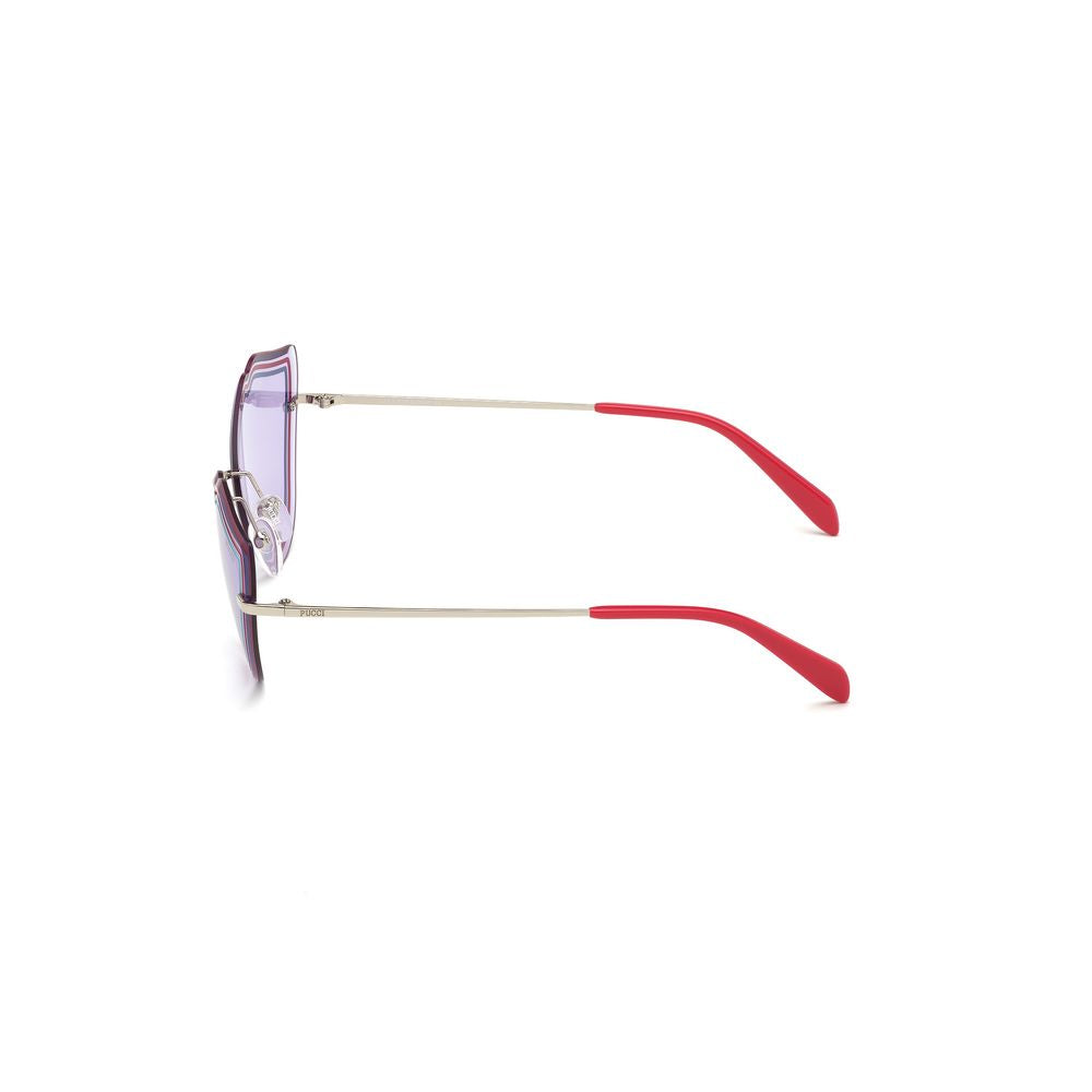Emilio Pucci Graue Metall-Sonnenbrille