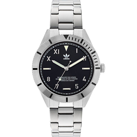Adidas Graue Uhr aus Edelstahl