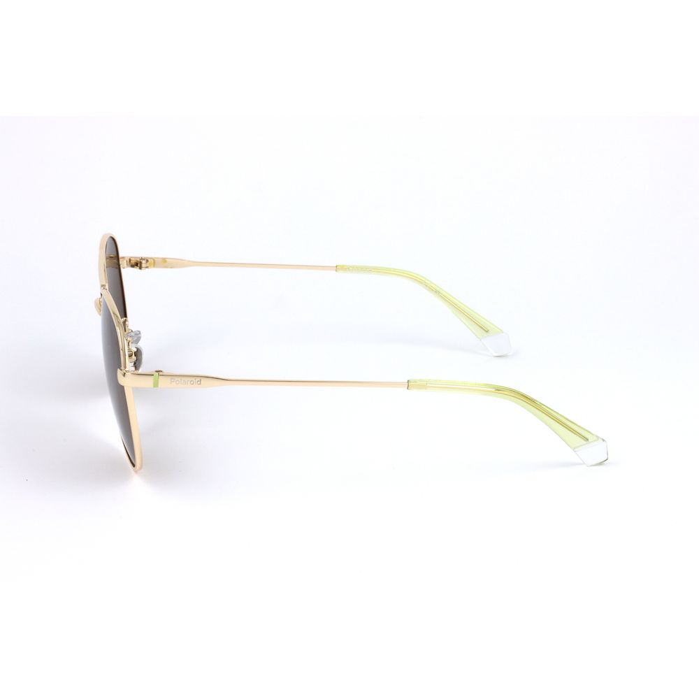 Polaroid Goldene Metall-Sonnenbrille