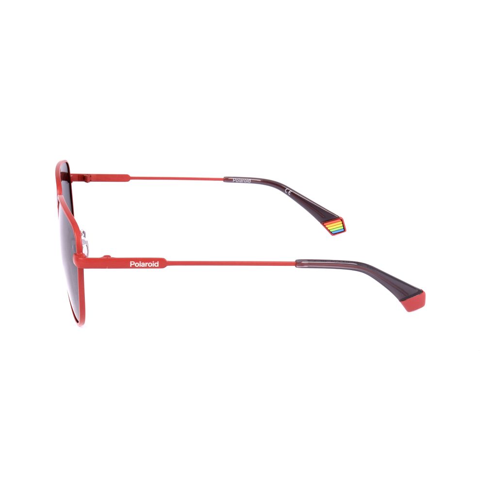 Polaroid Orangefarbene Edelstahl-Sonnenbrille