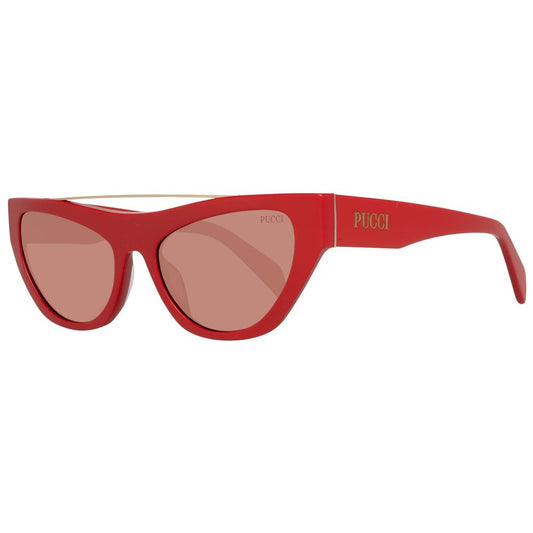 Emilio Pucci Rote Metall-Sonnenbrille