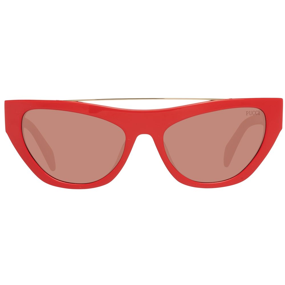 Emilio Pucci Rote Metall-Sonnenbrille