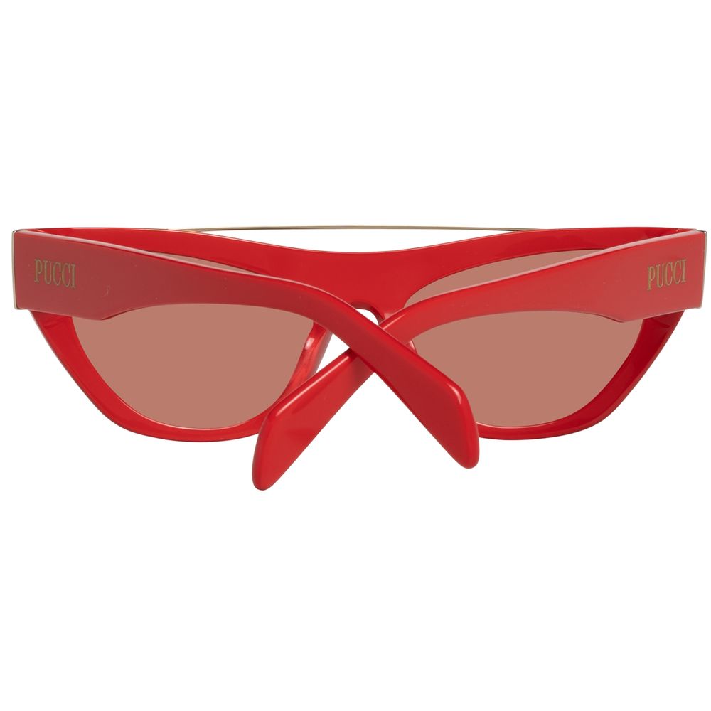 Emilio Pucci Rote Metall-Sonnenbrille