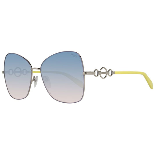 Emilio Pucci Graue Metall-Sonnenbrille