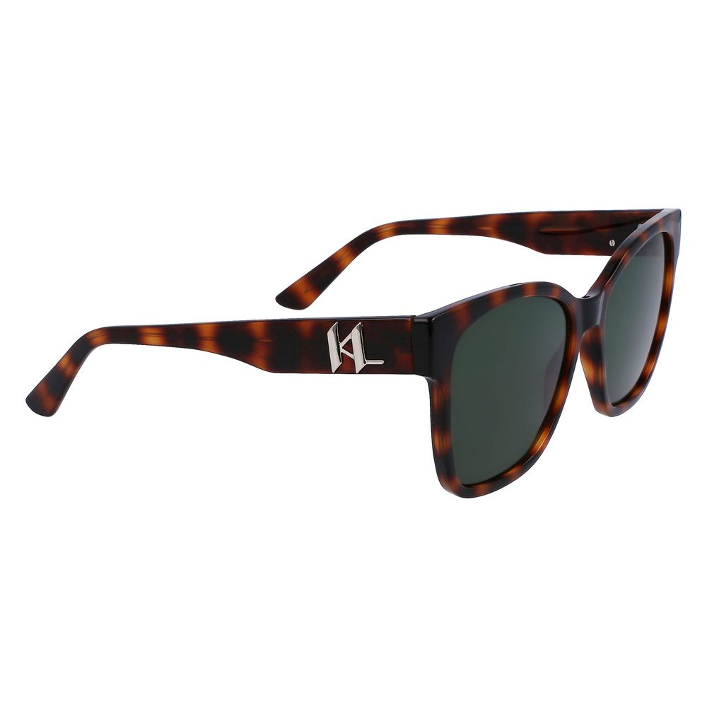 Karl Lagerfeld Braun gespritzte Sonnenbrille