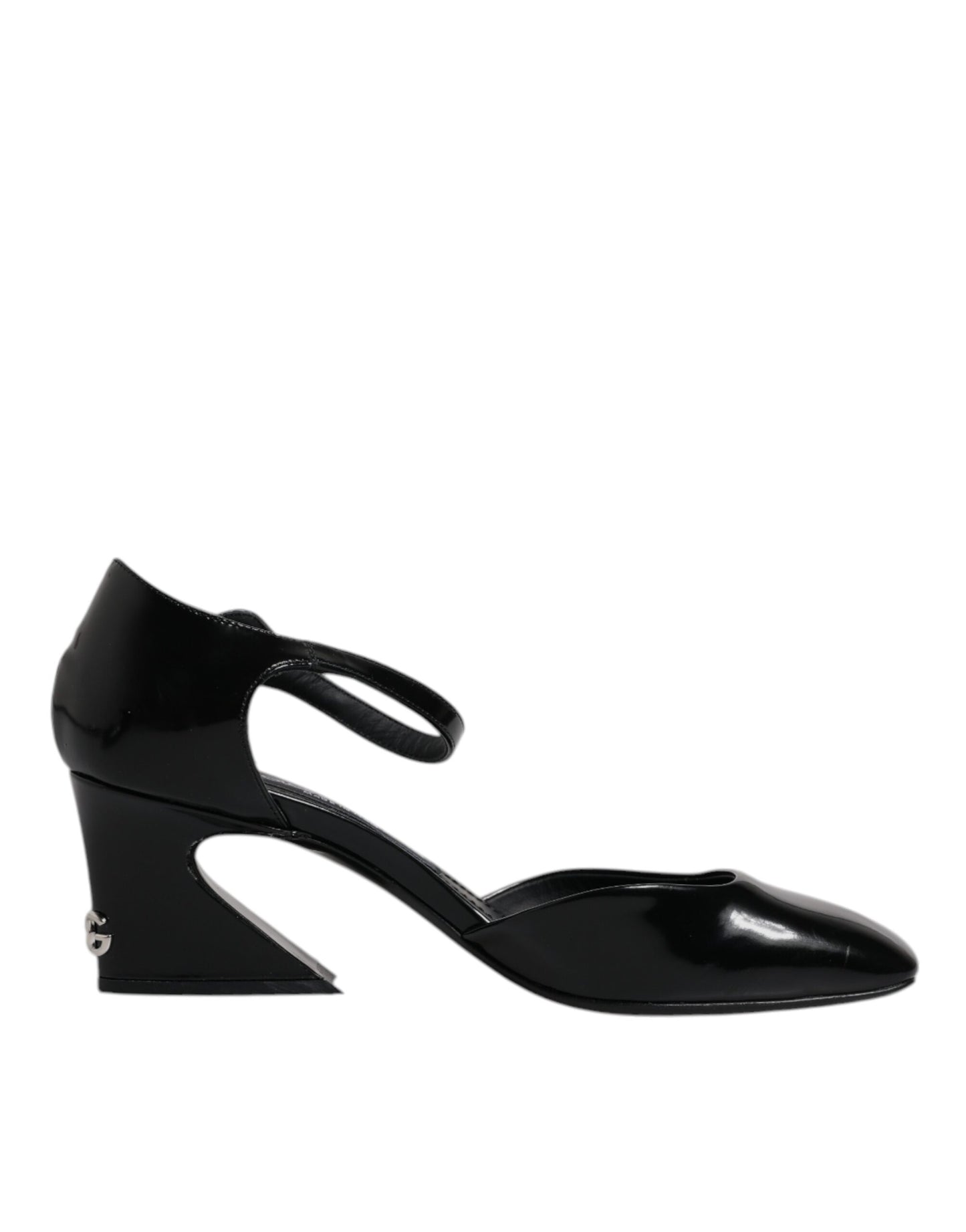 Dolce & Gabbana Schwarze Leder Jackie Riemchensandalen Schuhe