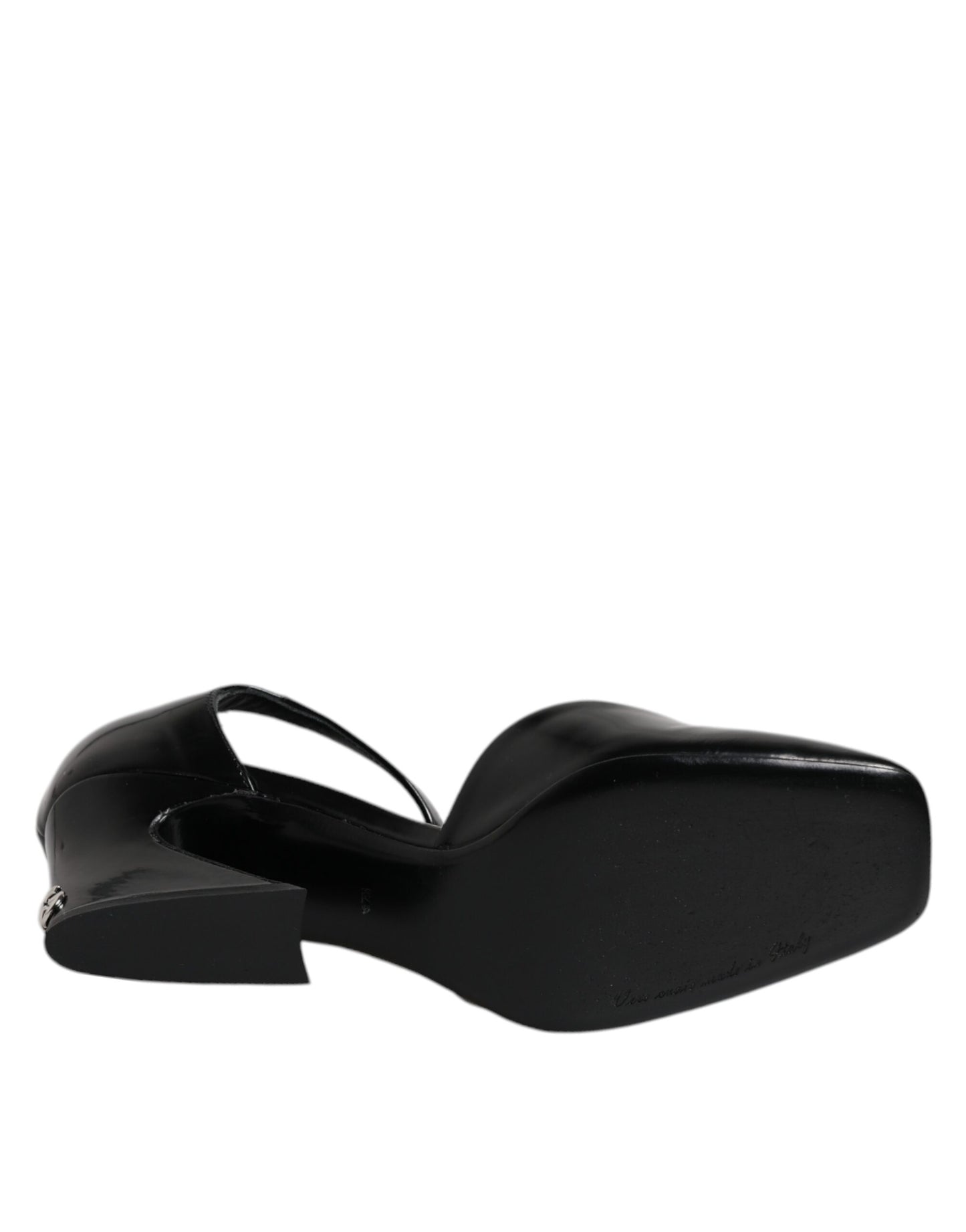 Dolce & Gabbana Schwarze Leder Jackie Riemchensandalen Schuhe