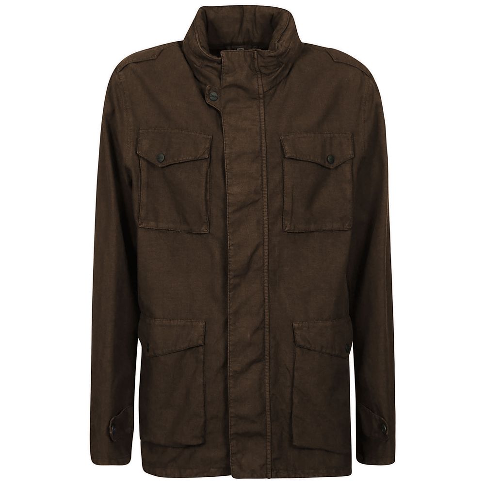Herno Braune Leinenjacke