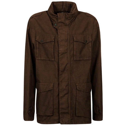 Herno Braune Leinenjacke