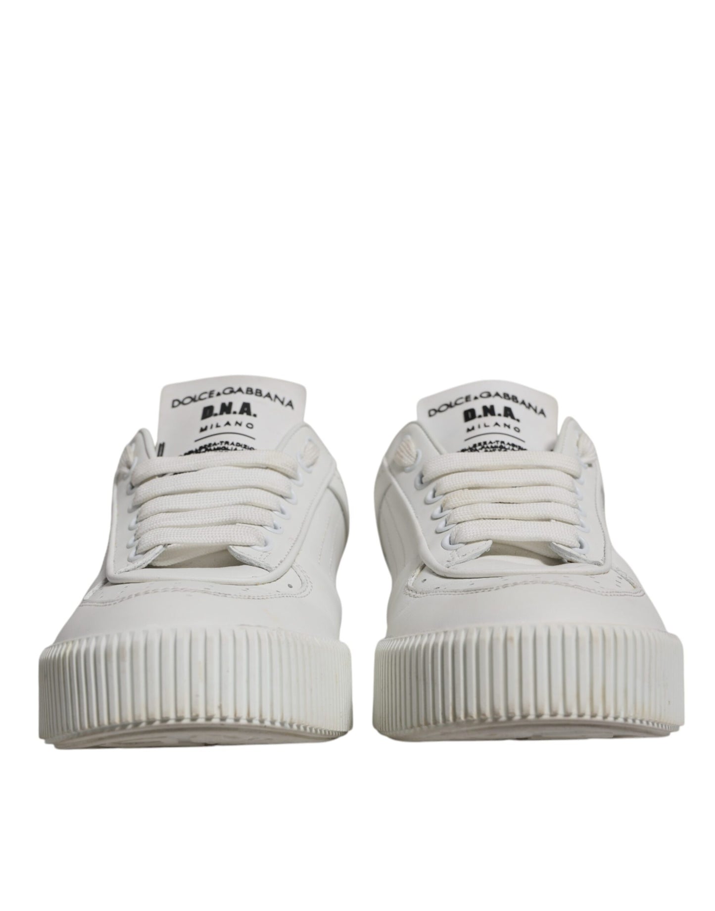 Dolce & Gabbana Weiß Miami Leder Low Top Turnschuhe Schuhe