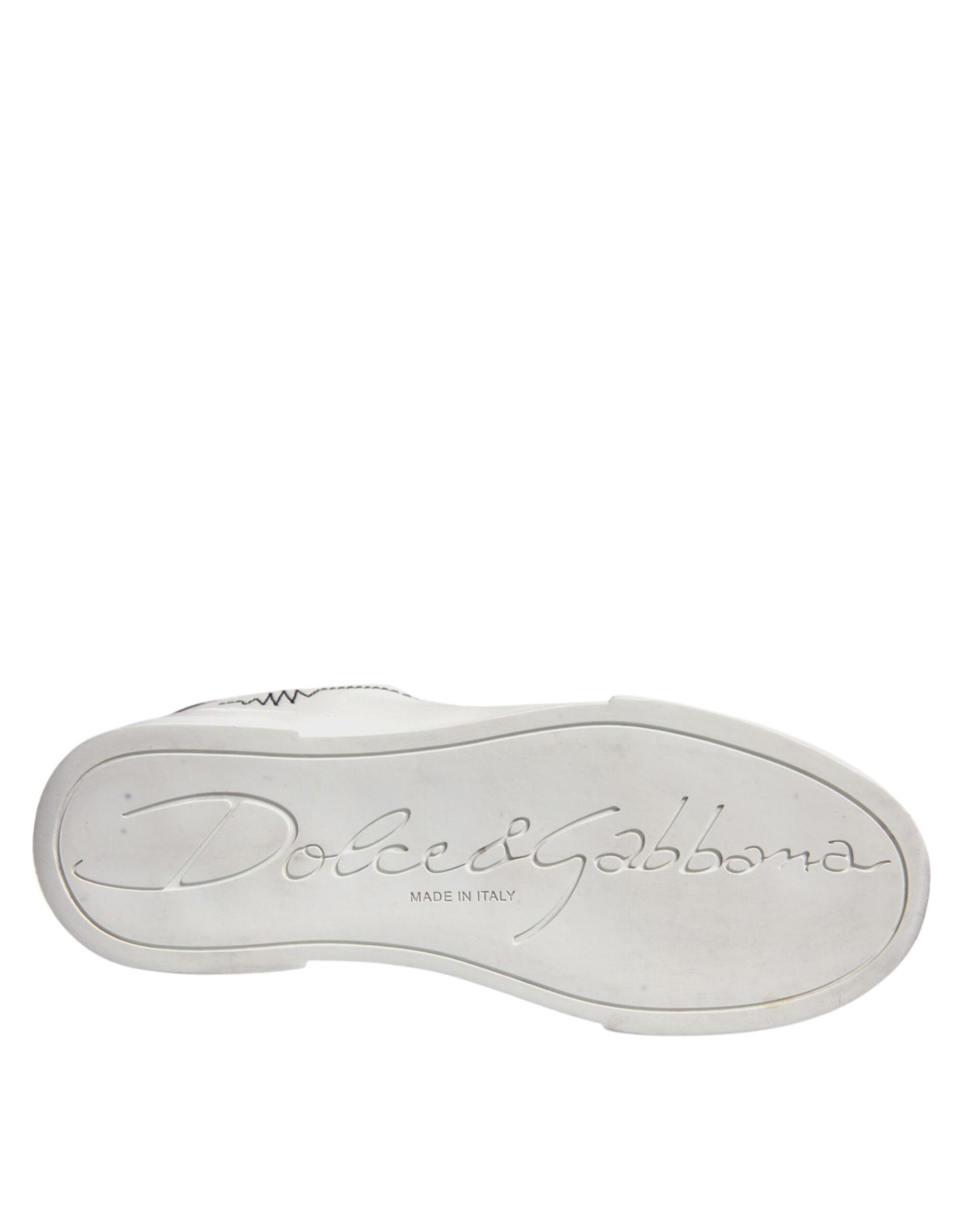 Dolce & Gabbana Weiß Gold Leder Low Top Sneakers Schuhe