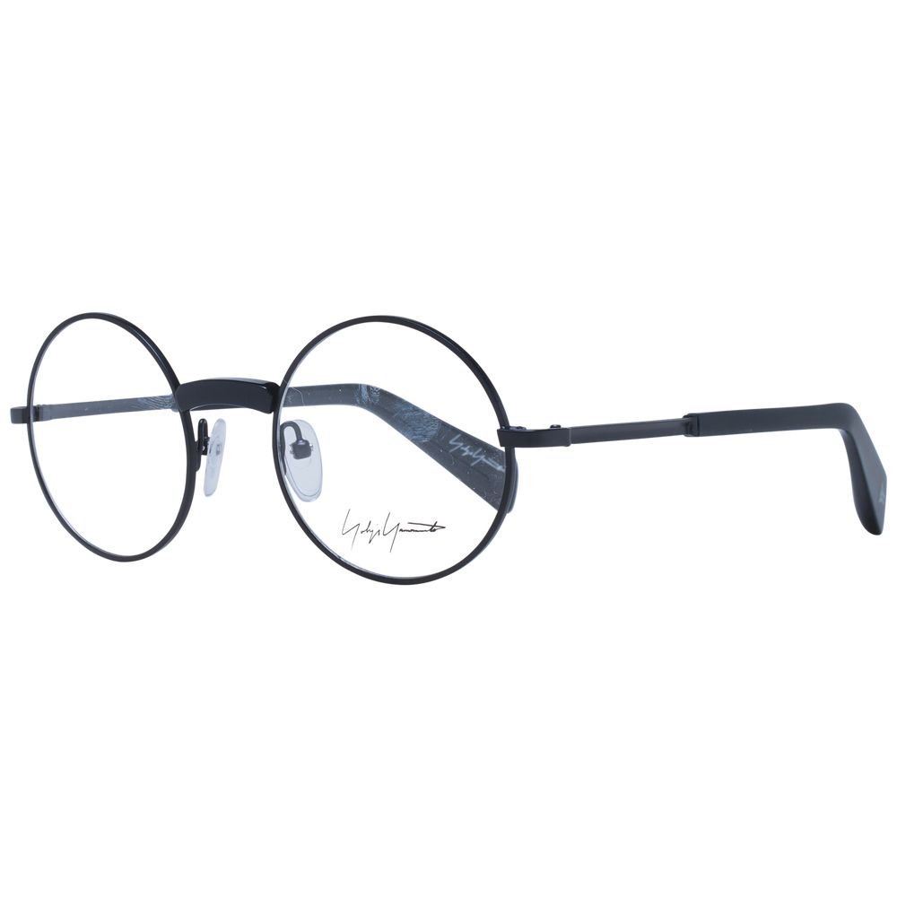 Yohji Yamamoto Metallbrille mit schwarzem Gestell
