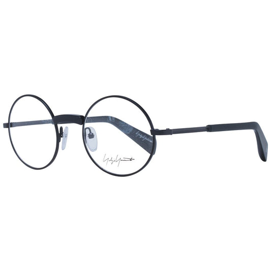 Yohji Yamamoto Metallbrille mit schwarzem Gestell
