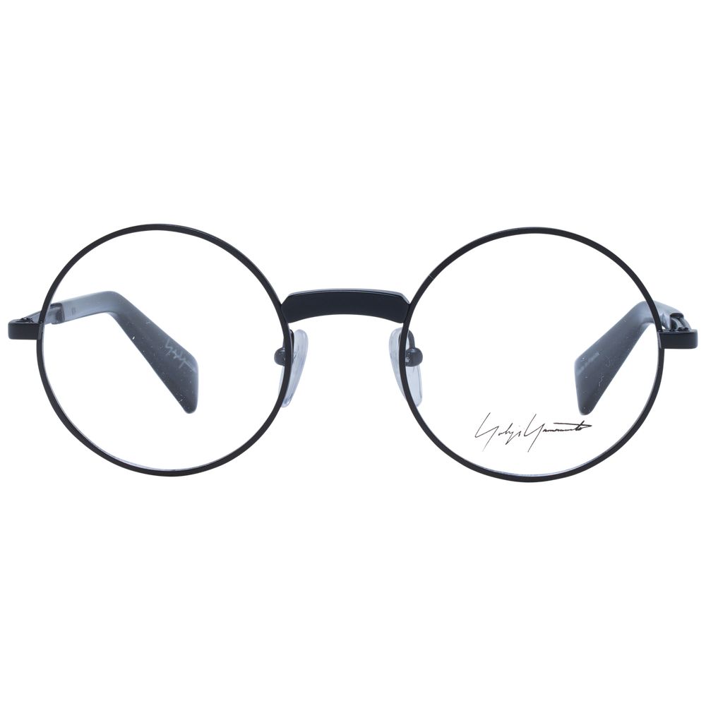 Yohji Yamamoto Metallbrille mit schwarzem Gestell