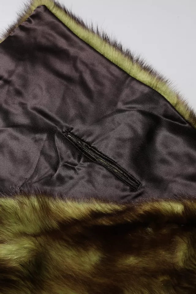 Dolce & Gabbana Multicolor Pelz Schal Hals Wrap Cover Kragen Schal