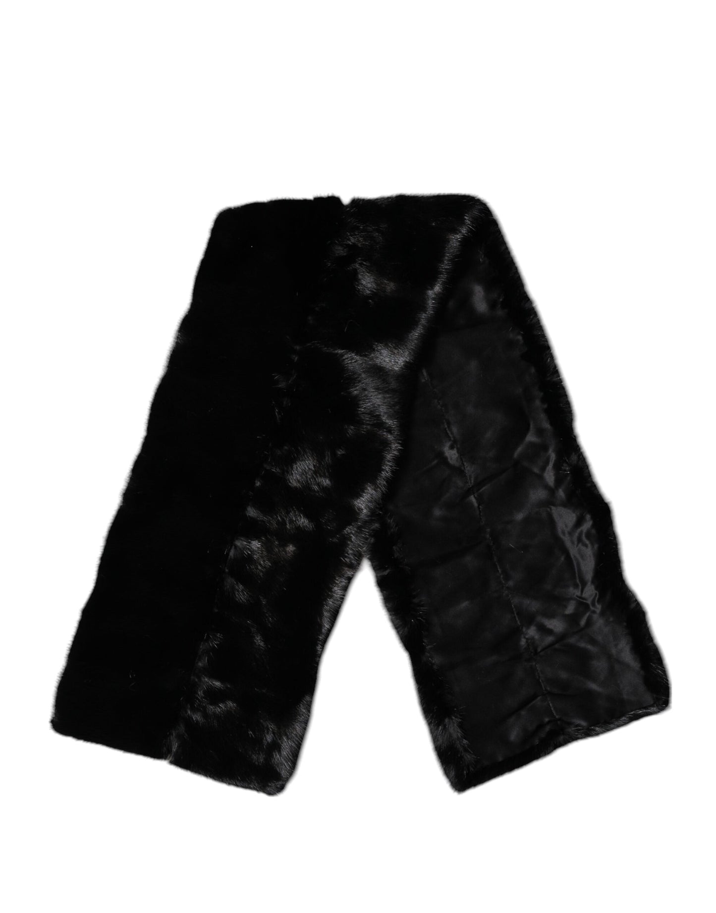 Dolce & Gabbana Schwarzer Pelzschal Hals Wrap Cover Kragenschal
