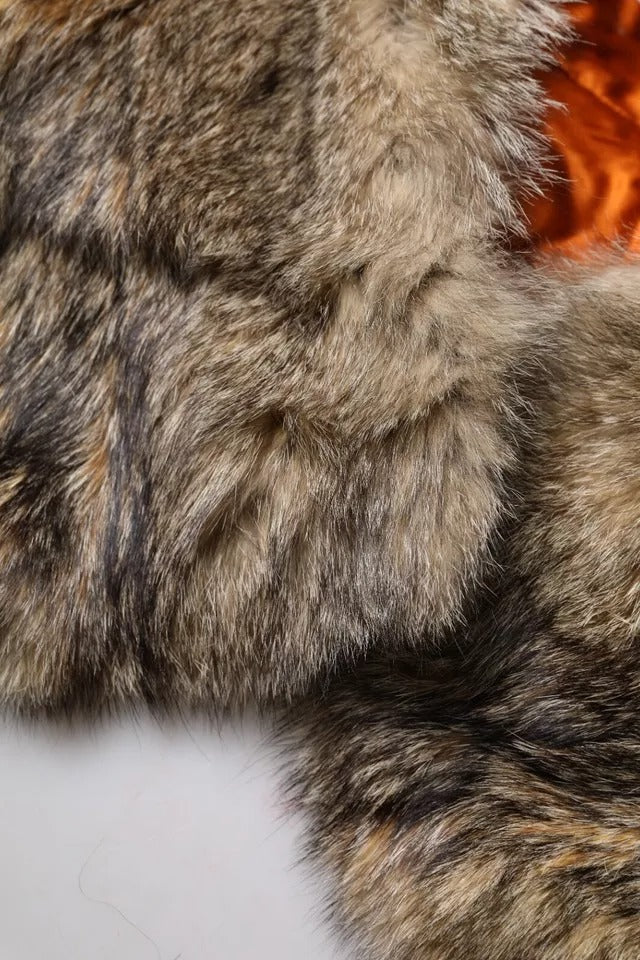 Dolce & Gabbana Brauner Pelz Schulterkragen Nackenwickelschal