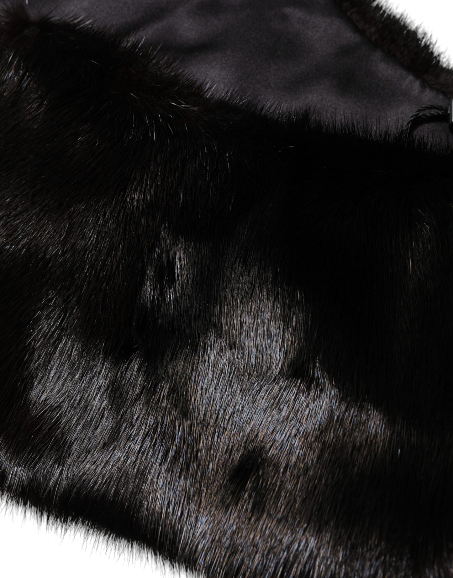 Dolce & Gabbana Schwarzer Pelzschal Hals Wrap Cover Kragenschal