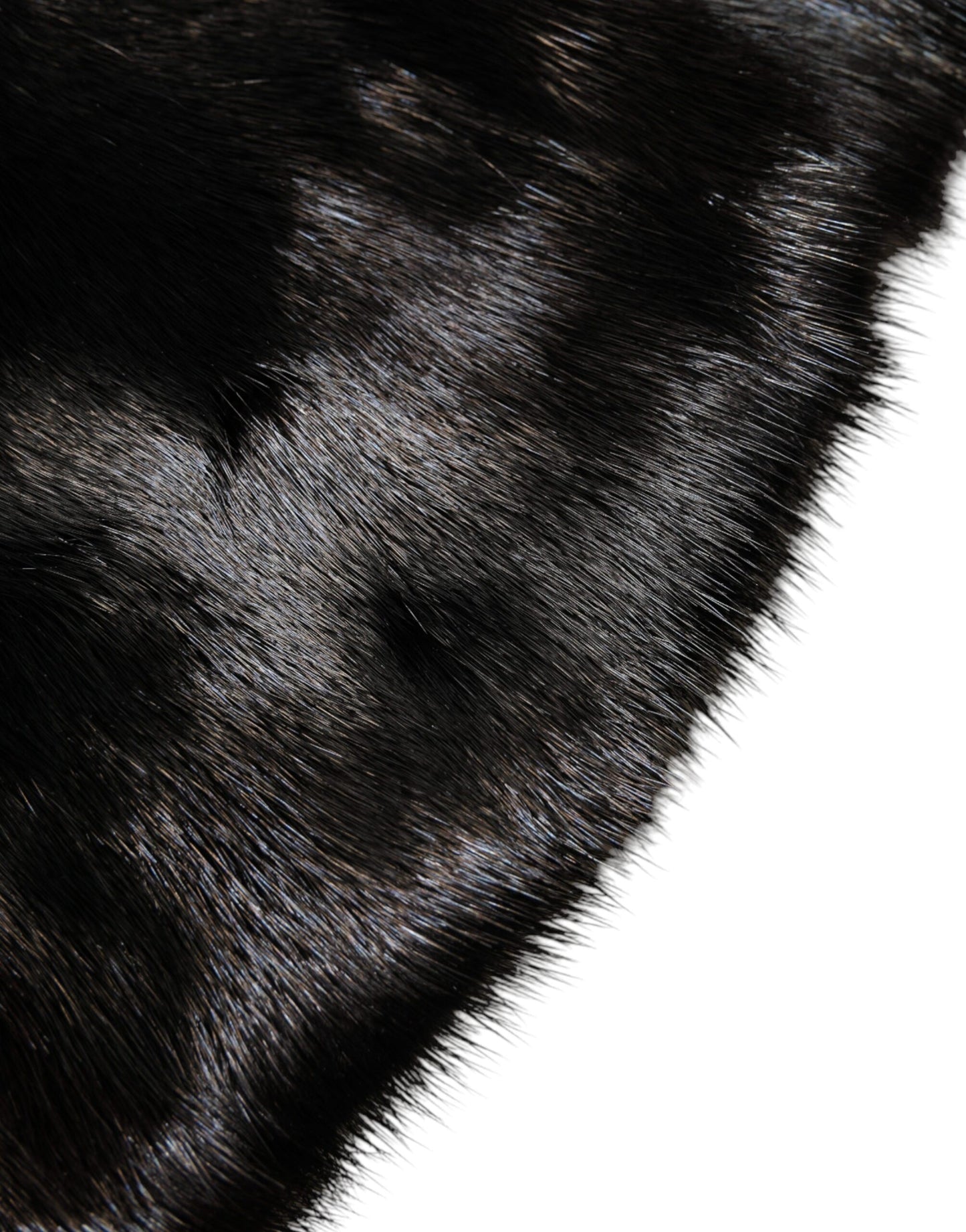 Dolce & Gabbana Schwarzer Pelzschal Hals Wrap Cover Kragenschal