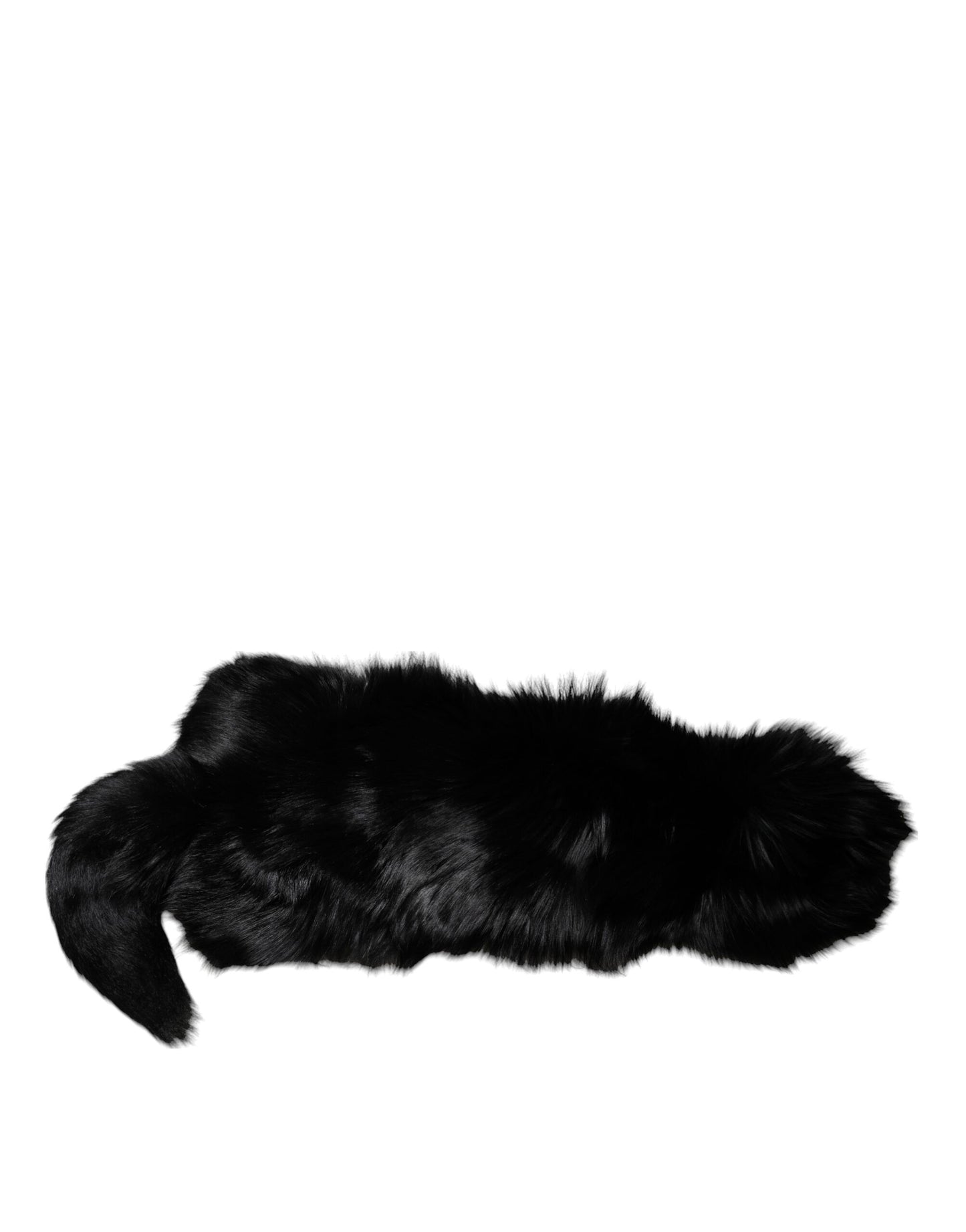Dolce & Gabbana Schwarzer Fuchs Pelz Halswärmer Winterschal