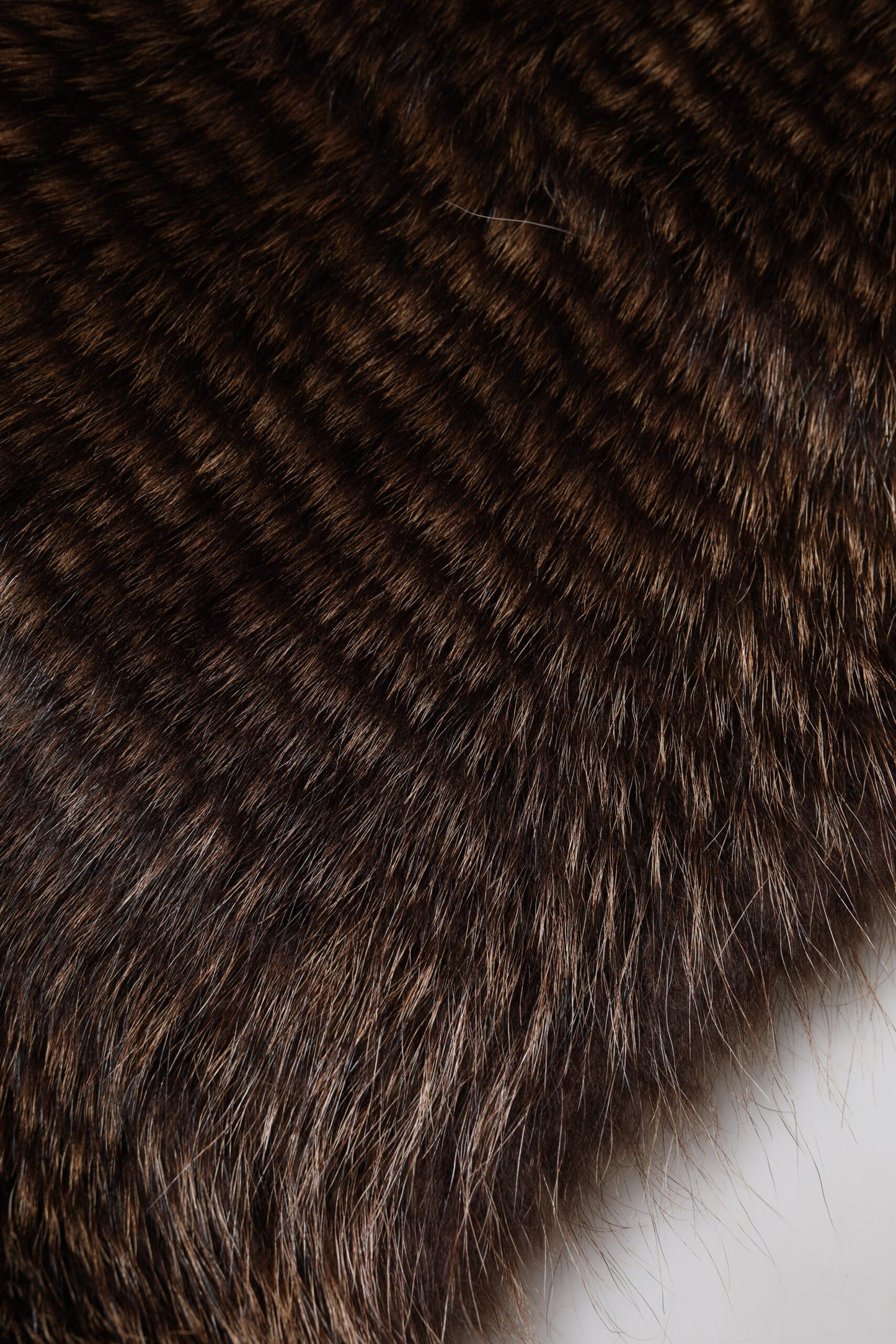 Dolce & Gabbana Brauner Waschbär Pelz Halswärmer Winterschal