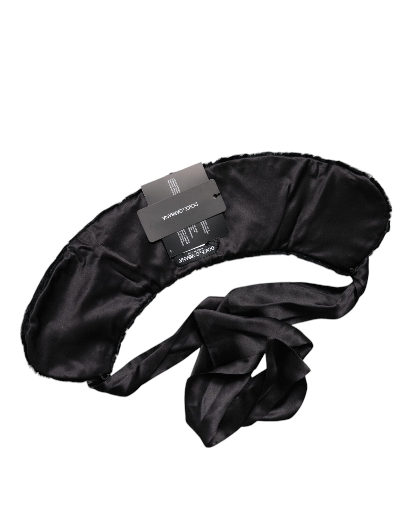 Dolce & Gabbana Schwarzer Lammfell Damen Halswärmer Winterschal