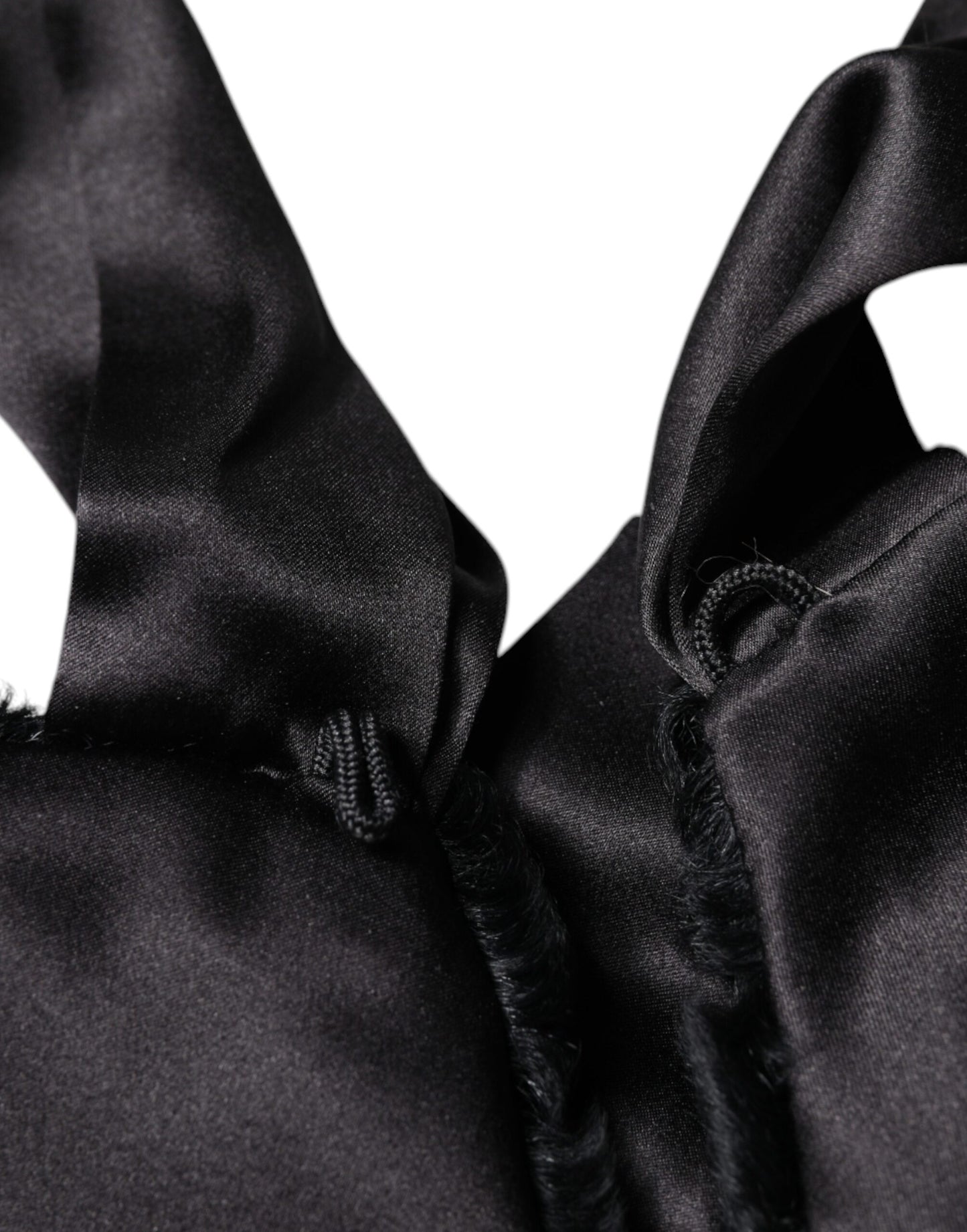 Dolce & Gabbana Schwarzer Lammfell Damen Halswärmer Winterschal