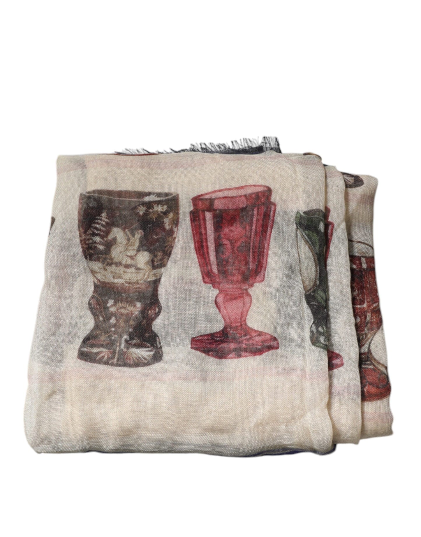 Dolce & Gabbana Multicolor Glas Kaschmir Foulard-Schal