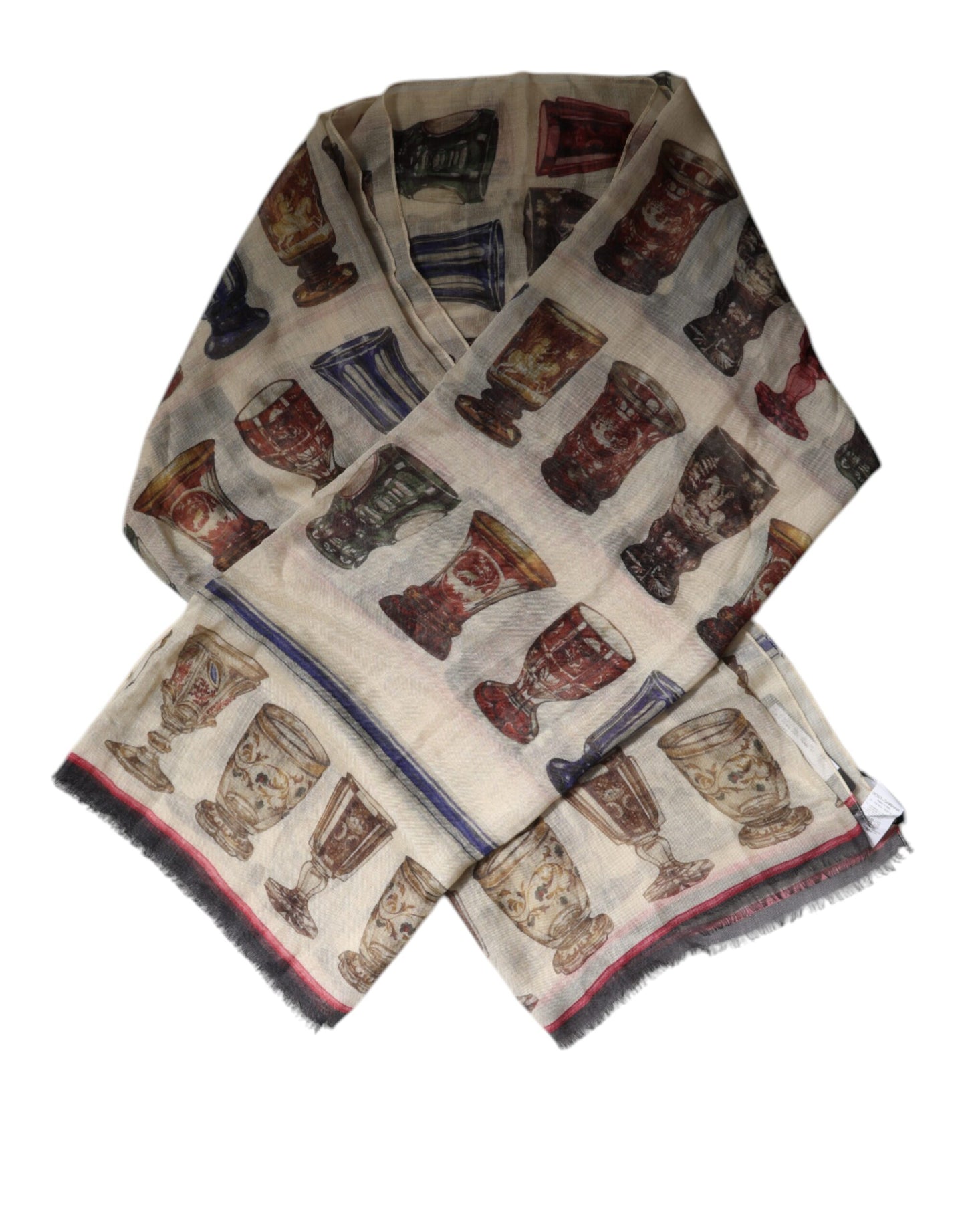 Dolce & Gabbana Multicolor Glas Kaschmir Foulard-Schal