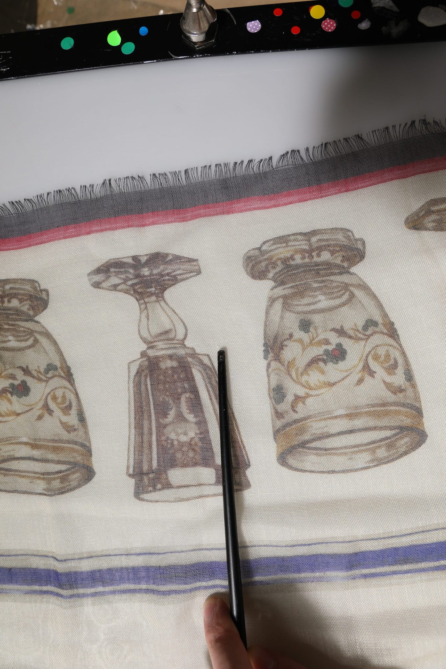 Dolce & Gabbana Multicolor Glas Kaschmir Foulard-Schal