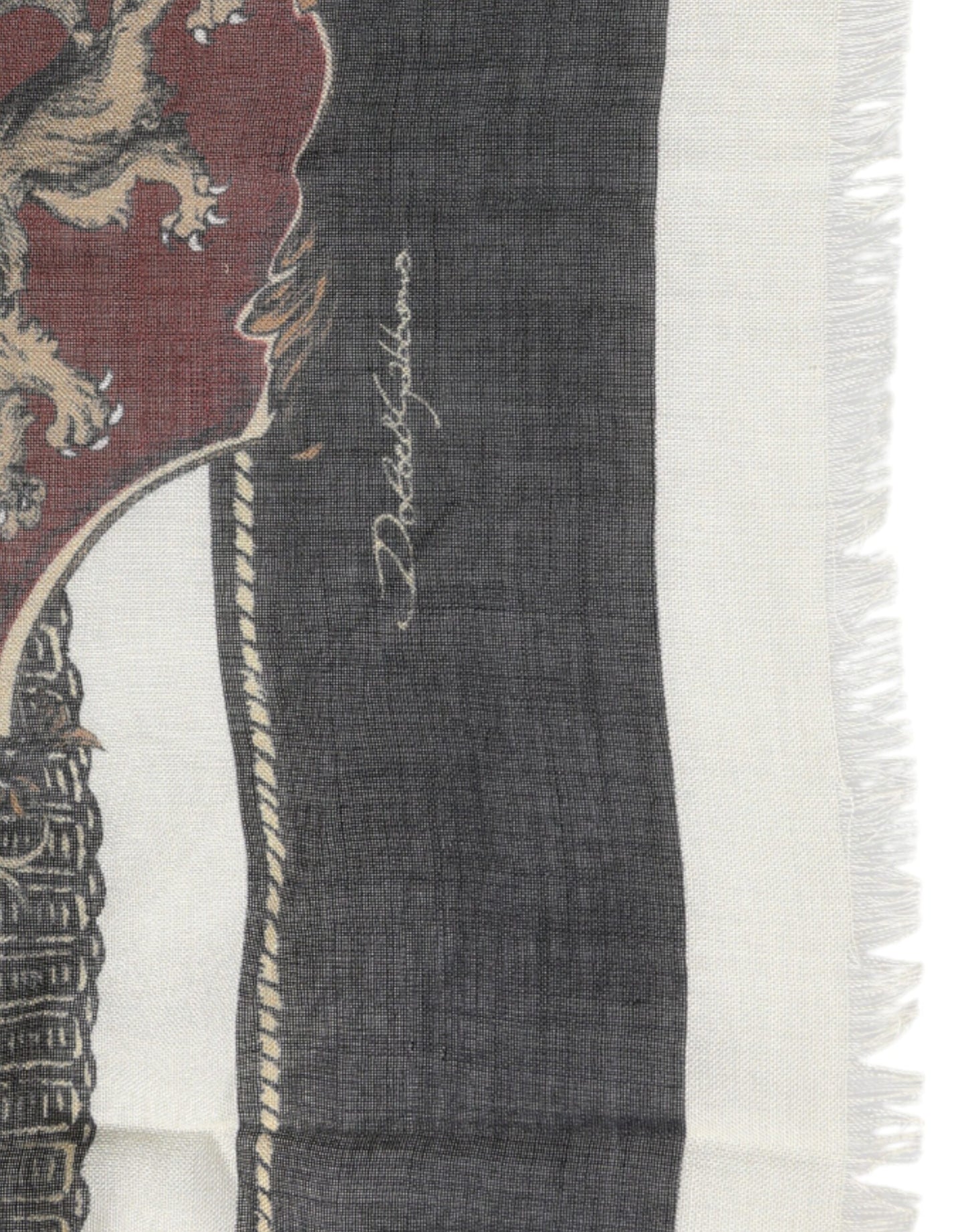 Dolce & Gabbana Mehrfarbig bedruckter Foulardschal aus Kaschmir