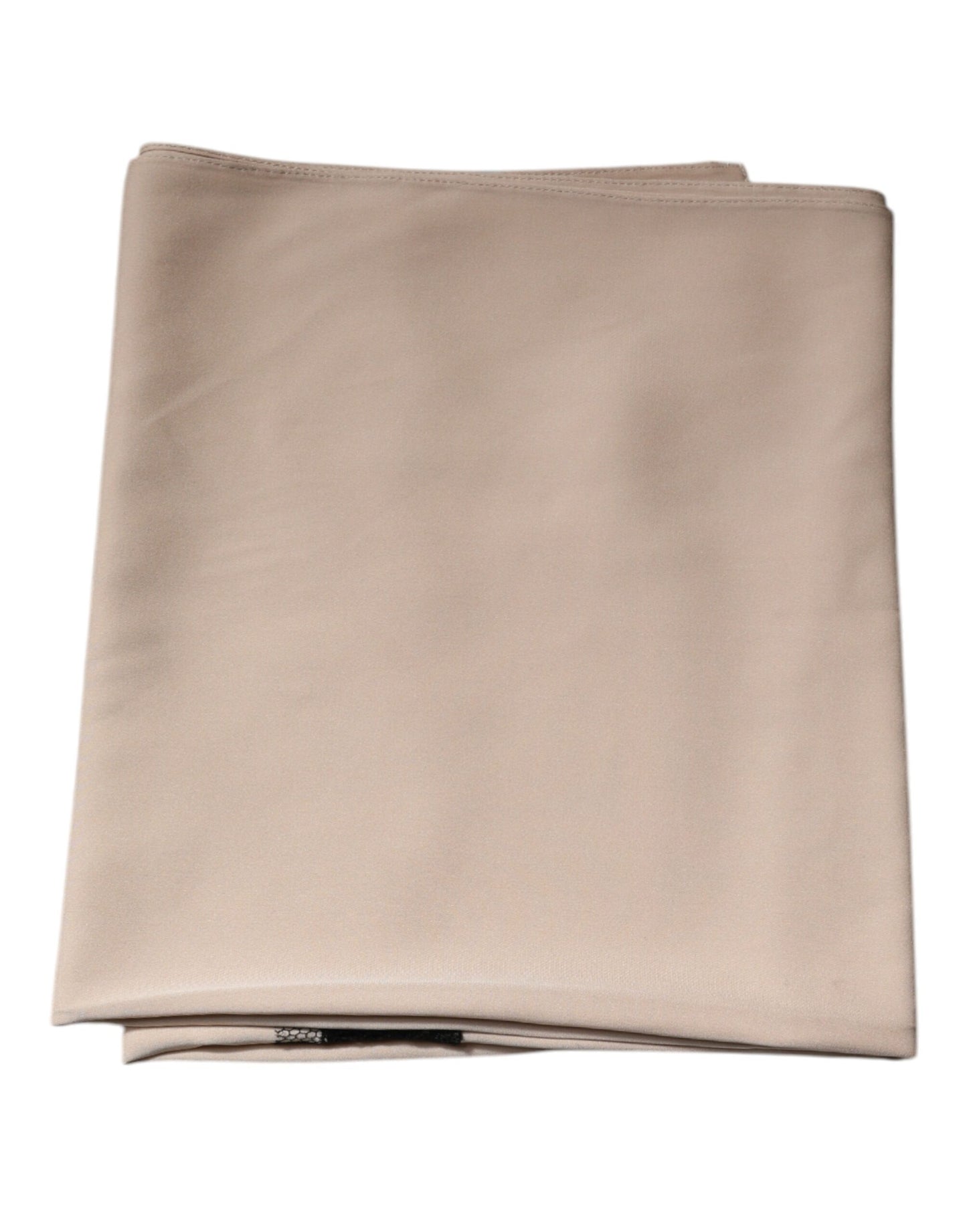 Dolce & Gabbana Beige Floraler Spitzenbesatz Seidenhalstuch