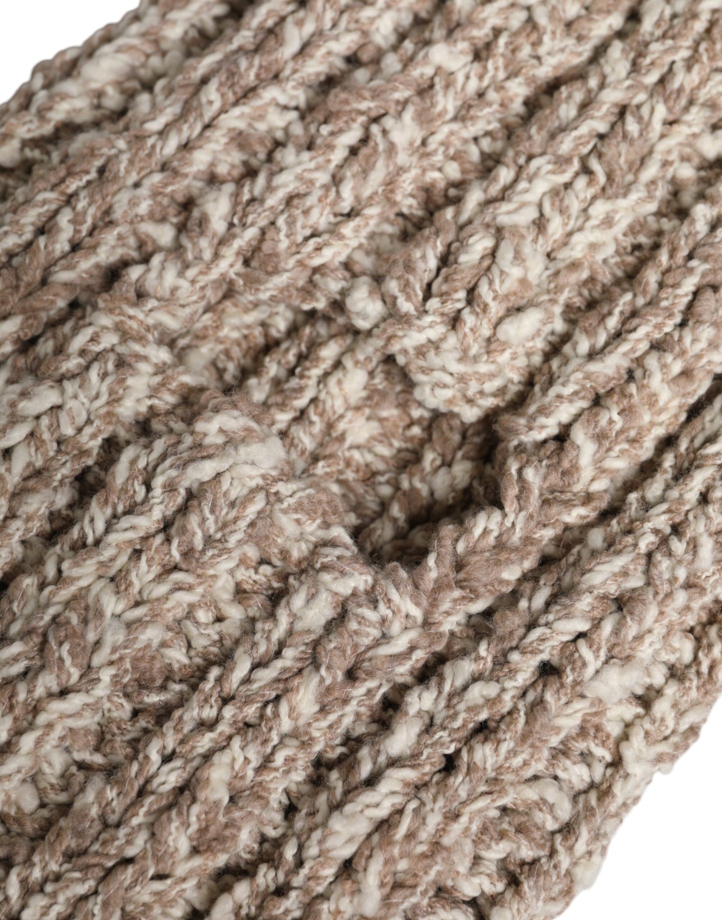 Dolce & Gabbana Beige Wolle gestrickt Skimaske Balaclava Hut